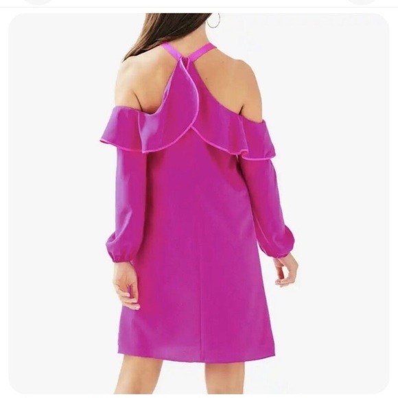 Size 2 Lilly Pulitzer Abrielle Cold Shoulder Mini Dress - Picture 13 of 13